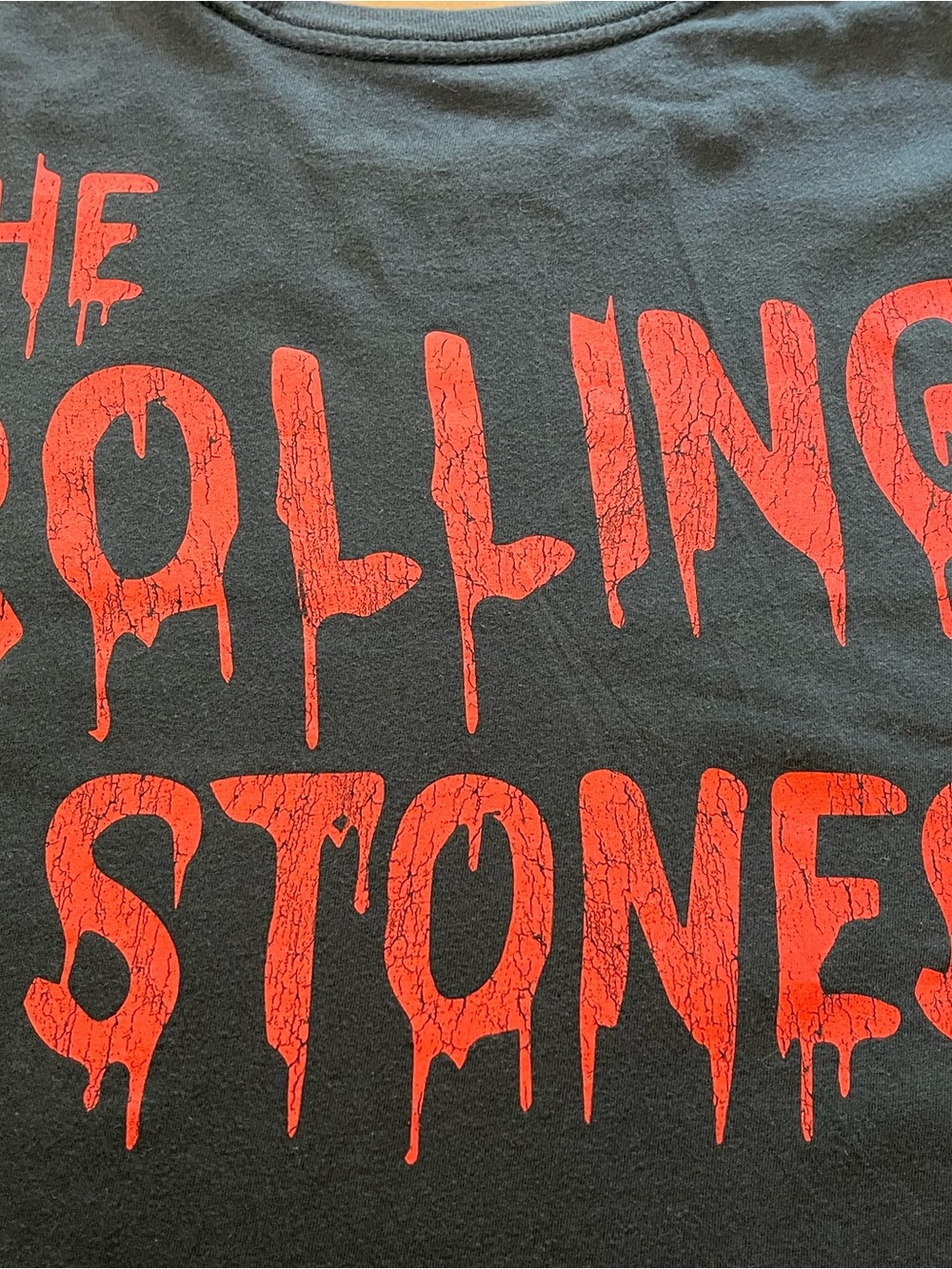Rolling Stones Vampire Fangs Tongue Logo Black Tee L - Picture 5 of 6